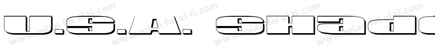 U.S.A. Shadow字体转换